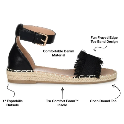 Journee Collection Womens Tristeen Tru Comfort Foam Espadrille Sliver Wedge Sandals 9 Journee Collection Womens Tristeen Tru Comfort Foam Espadrille Sliver Wedge Sandals - Image 7