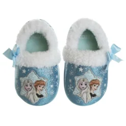 Disney Frozen Girl Slippers - Elsa And Anna Plush Lightweight Warm Comfort Soft Aline House Shoes - Blue Ribbon (sizes 5-12 Toddler-Little Kid) -Georgia Shoes Shop GUEST 2aa4b8bc f1f5 41cb 96ca e168611b2269