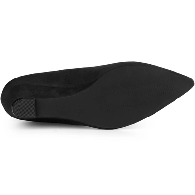 Allegra K Women's Pointy Toe Slip On Wedge Heel Pumps 6 Allegra K Women's Pointy Toe Slip On Wedge Heel Pumps - Image 4