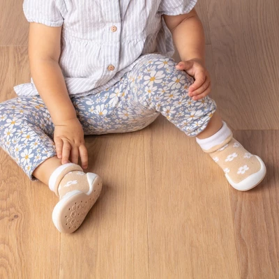 Komuello Toddler Girl First Walk Sock Shoes - Daisie Latte 8 Komuello Toddler Girl First Walk Sock Shoes - Daisie Latte - Image 6