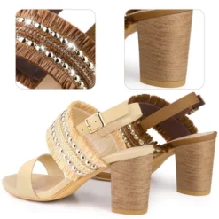 Allegra K Women's Boho Buckle Ankle Strap Chunky Heels Sandals -Georgia Shoes Shop GUEST 2dacf4eb 5b54 4202 9079 5cb11b1a9b73