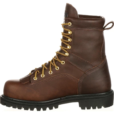 Men's Brown Georgia Boot Lace-to-Toe Steel Toe Waterproof Work Boot Size 12(Wide) 6 Men's Brown Georgia Boot Lace-to-Toe Steel Toe Waterproof Work Boot Size 12(Wide) - Image 4