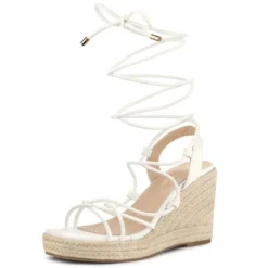 Allegra K Women's Lace Up Platform Heel Espadrilles Wedge Sandals -Georgia Shoes Shop GUEST 30dd046b a9c4 4b79 b1c1 db2a50e7a7b7