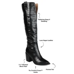 Journee Collection Womens Therese Tru Comfort Foam Wide Calf Stacked Heel Knee High Boots -Georgia Shoes Shop GUEST 31ce7a75 6ca0 4342 ad25 2e0b0fb27fc9
