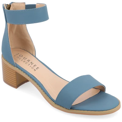 Journee Collection Womens Percy Low Stacked Heel Back Heel Zip Sandals 12 Journee Collection Womens Percy Low Stacked Heel Back Heel Zip Sandals - Image 10