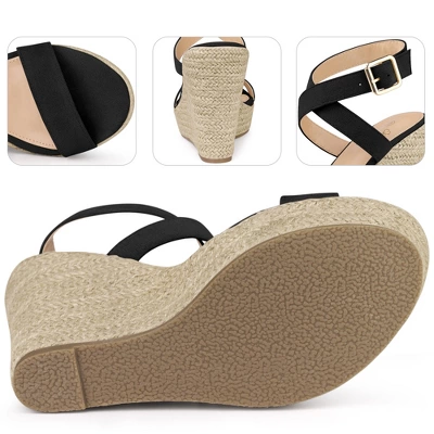 Perphy Slingback Crisscross Espadrille Wedge Heel Sandals For Women 4 Perphy Slingback Crisscross Espadrille Wedge Heel Sandals For Women - Image 2
