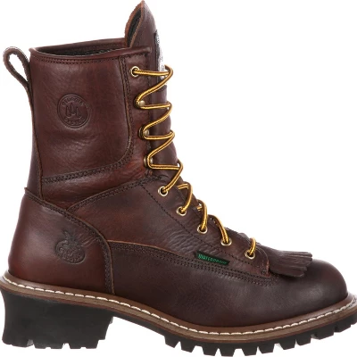 Men's Brown Georgia Boot Waterproof Logger Boot Size 13(Wide) 8 Men's Brown Georgia Boot Waterproof Logger Boot Size 13(Wide) - Image 6