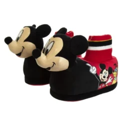 Disney Mickey Mouse 3D Slippers - House Shoes Plush Lightweight Warm Indoor Comfort Soft Aline - Red/Black 3D (size 5-12 Toddler - Little Kid) -Georgia Shoes Shop GUEST 34e5482b b717 4b57 a839 4ab5acbc6eab