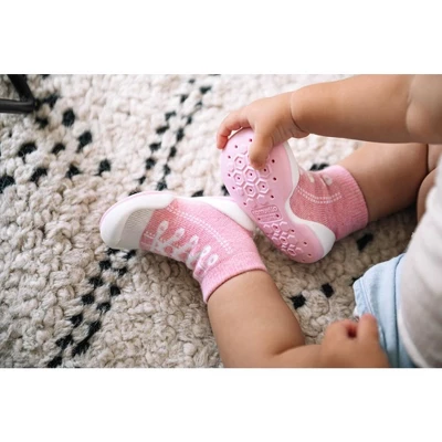 Komuello Toddler First Walk Sock Shoes - Sneakers Pink 6 Komuello Toddler First Walk Sock Shoes - Sneakers Pink - Image 4