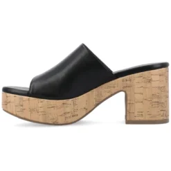 Journee Collection Womens Astter Tru Comfort Foam Slip On Platform Open Toe Sandals