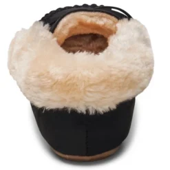 Alpine Swiss Leah Womens Shearling Moccasin Slippers Faux Fur Slip On House Shoes