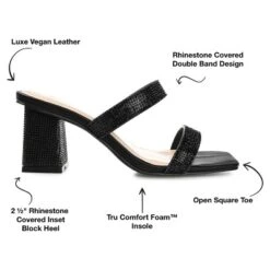 Journee Collection Womens Shandee Tru Comfort Foam Rhinestone Detail Block Heel Sandals -Georgia Shoes Shop GUEST 3814e3b4 bb87 4a98 ac2e 2d2620e7e05f