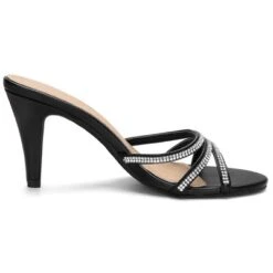 Allegra K Women's Rhinestone Strappy Heel Mules -Georgia Shoes Shop GUEST 38a9607e 7dc8 4b72 8a21 4f4ad8d2c218