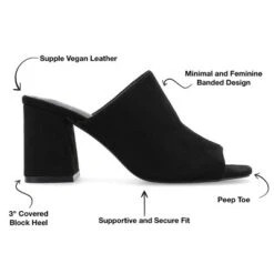 Journee Collection Womens Adelaide Peep Toe Slip On Block Heel Sandals -Georgia Shoes Shop GUEST 38db8b23 4541 40cb 87c1 dbff4452b59e