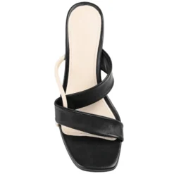 Journee Signature Womens Genuine Leather Jossette Slip On Block Heel Open Square Toe Sandals -Georgia Shoes Shop GUEST 390a98d7 3936 435f bc1d af2c048d2cad