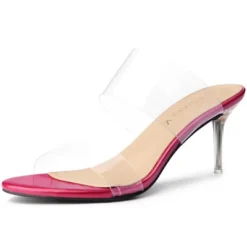 Allegra K Women's Clear Slide Stiletto Heels Sandals -Georgia Shoes Shop GUEST 39124771 d4fc 4a88 8af6 67b2151f38f3