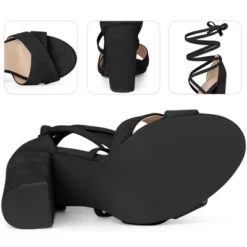 Perphy Women' Sandal Strappy Chunky Heels Lace Up Open Toe -Georgia Shoes Shop GUEST 3ae9b5be 5429 456b abd0 188ed64e2f06