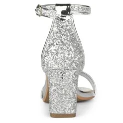 Allegra K Women's Glitter Ankle Strap Chunky Heels -Georgia Shoes Shop GUEST 3b551bba d1f6 4c2a a537 3df40b4ccd1e