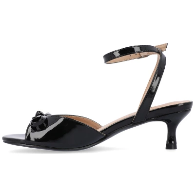 Journee Collection Womens Jennifer Kitten Heel Ankle Strap Open Toe Pumps 3 Journee Collection Womens Jennifer Kitten Heel Ankle Strap Open Toe Pumps