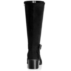Women's WIDE FIT Delaney Tall Boot - Black | EVANS