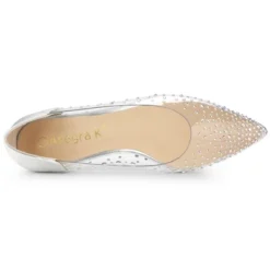 Allegra K Women's Pointed Toe Clear Rhinestone Ballet Flats -Georgia Shoes Shop GUEST 3c44513f 2cd1 4e6e b801 dcbd3e68aec0