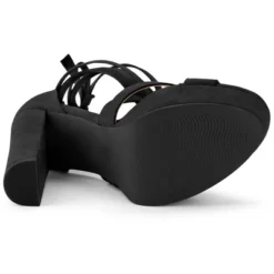 Allegra K Women's Lace Up Platform Chunky High Heels Sandals -Georgia Shoes Shop GUEST 3d75043e 99bc 429f a222 248bbeb29ea7