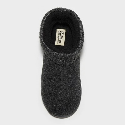 Dluxe By Dearfoams Women's Knit Cuff Felted Bootie Slippers 4 Dluxe By Dearfoams Women's Knit Cuff Felted Bootie Slippers - Image 2