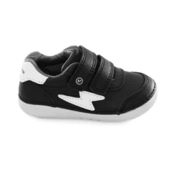Stride Rite Kids Unisex Zips Kennedy Sneaker | 4 | Black