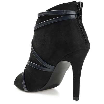 Journee Collection Womens Samara Back Heel Zip Peep Toe Stiletto Booties 8 Journee Collection Womens Samara Back Heel Zip Peep Toe Stiletto Booties - Image 6