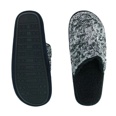 Polar Extreme Men's Knit High Pile Fleece Lined Slippers 4 Polar Extreme Men's Knit High Pile Fleece Lined Slippers - Image 2
