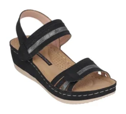 GC Shoes Samar Double Band Velcro Comfort Slingback Wedge Sandals -Georgia Shoes Shop GUEST 407b42e0 9c8e 4eb6 baa9 471895ca551d