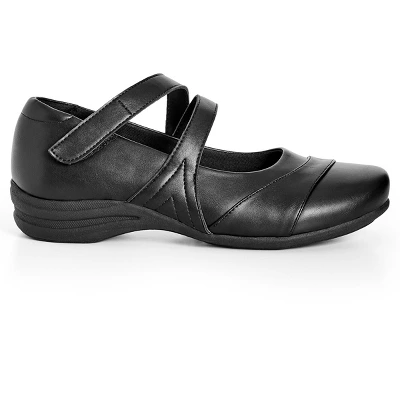 Women's WIDE FIT Brooklyn Comfort Flat - Black | CLOUDWALKERS 3 Women's WIDE FIT Brooklyn Comfort Flat - Black | CLOUDWALKERS