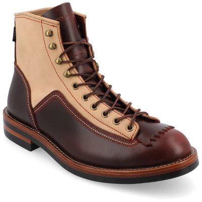 TAFT 365 Men's Model 007 Rugged Lace-up Boot In Black/Cherry 13 TAFT 365 Men's Model 007 Rugged Lace-up Boot In Black/Cherry - Image 11