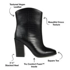 Journee Collection Womens Brekinn Tru Comfort Foam Pull On Stacked Heel Booties -Georgia Shoes Shop GUEST 416c4a83 a00c 4d53 8393 36fb21f6f2cf