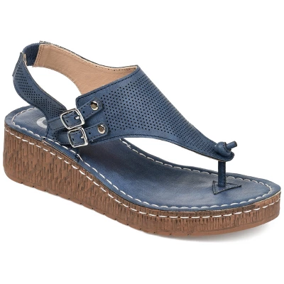 Journee Collection Womens Mckell Wedge Heel Buckle Sandals 12 Journee Collection Womens Mckell Wedge Heel Buckle Sandals - Image 10