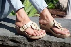 GC Shoes Flora Flower Comfort Slide Wedge Sandals -Georgia Shoes Shop GUEST 4379be4b fd4c 4e87 90f0 231c3a2d748d