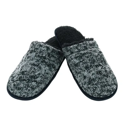 Polar Extreme Men's Knit High Pile Fleece Lined Slippers 3 Polar Extreme Men's Knit High Pile Fleece Lined Slippers