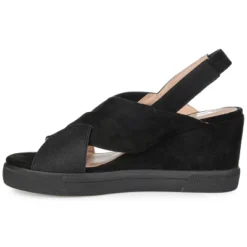 Journee Collection Womens Ronnie Wedge Heel Slip On Sandals