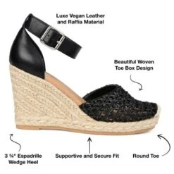Journee Collection Womens Sierra Wedge Heel Espadrille Sandals -Georgia Shoes Shop GUEST 47375b37 8864 413b bb22 d4fb1bcd4ef5