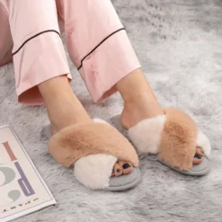 RockDove Women's Adeline Cross-Band Faux Fur Slide Slipper 15 RockDove Women's Adeline Cross-Band Faux Fur Slide Slipper -Georgia Shoes Shop GUEST 4778f6ec 83bf 4958 8581 4b34f4660dd3