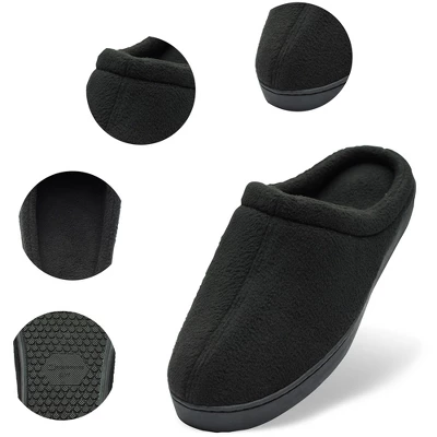 Alpine Swiss Peter Mens Memory Foam Wide Fleece Clog Slippers Slip On House Shoes 5 Alpine Swiss Peter Mens Memory Foam Wide Fleece Clog Slippers Slip On House Shoes - Image 3