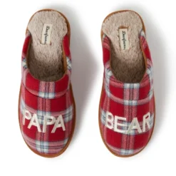 Dearfoams Men's Papa Bear Red Plaid Scuff Slippers -Georgia Shoes Shop GUEST 47f5110e dbea 450b 8fd6 e3168dc6fa7b