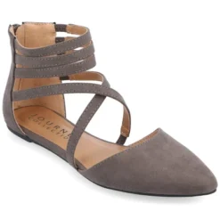Journee Collection Womens Marlee Tru Comfort Foam Back Heel Zip Pointed Toe Cage Flats -Georgia Shoes Shop GUEST 48079111 3f70 466b 8cb4 3a040c814053