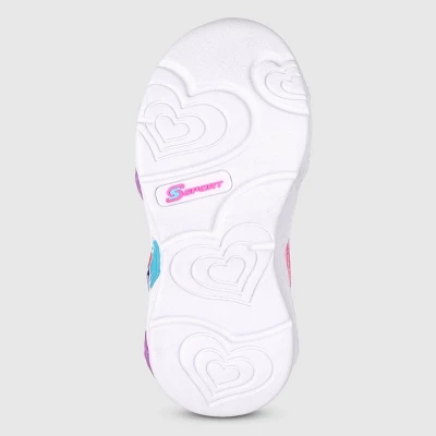 S Sport By Skechers Toddler Girls' Laura Hearts Print Sneakers - Pink 5 S Sport By Skechers Toddler Girls' Laura Hearts Print Sneakers - Pink - Image 3