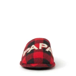 Dearfoams Men's Buffalo Check Papa Bear Family Clog Slip On Slippers -Georgia Shoes Shop GUEST 4928a30a 013e 4879 bcd9 dfe9828bd45c