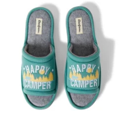 Dearfoams Men’s Lennox Sweatshirt Camp Slide Slipper