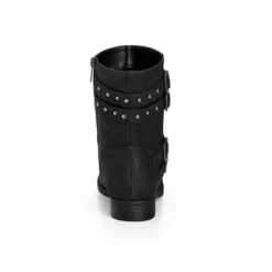 Women's WIDE FIT Joy Moto Boot - Black | EVANS