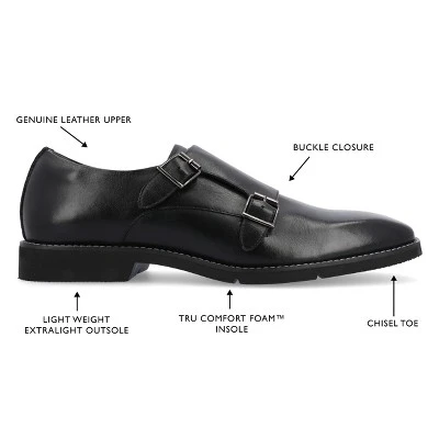 Thomas & Vine Artemis Chisel Toe Double Monk Strap 9 Thomas & Vine Artemis Chisel Toe Double Monk Strap - Image 7