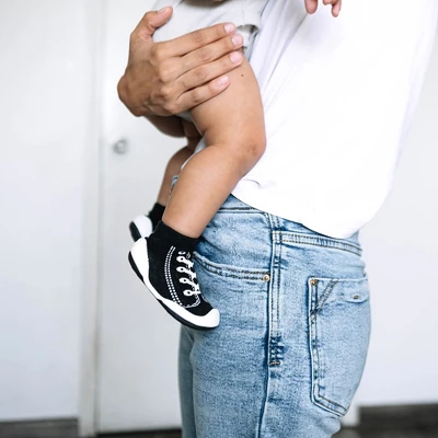 Komuello Toddler First Walk Sock Shoes - Sneakers Black 10 Komuello Toddler First Walk Sock Shoes - Sneakers Black - Image 8