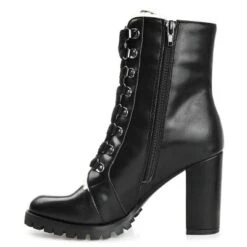 Journee Collection Womens Fauna Tru Comfort Foam Inside Zip Block Heel Booties